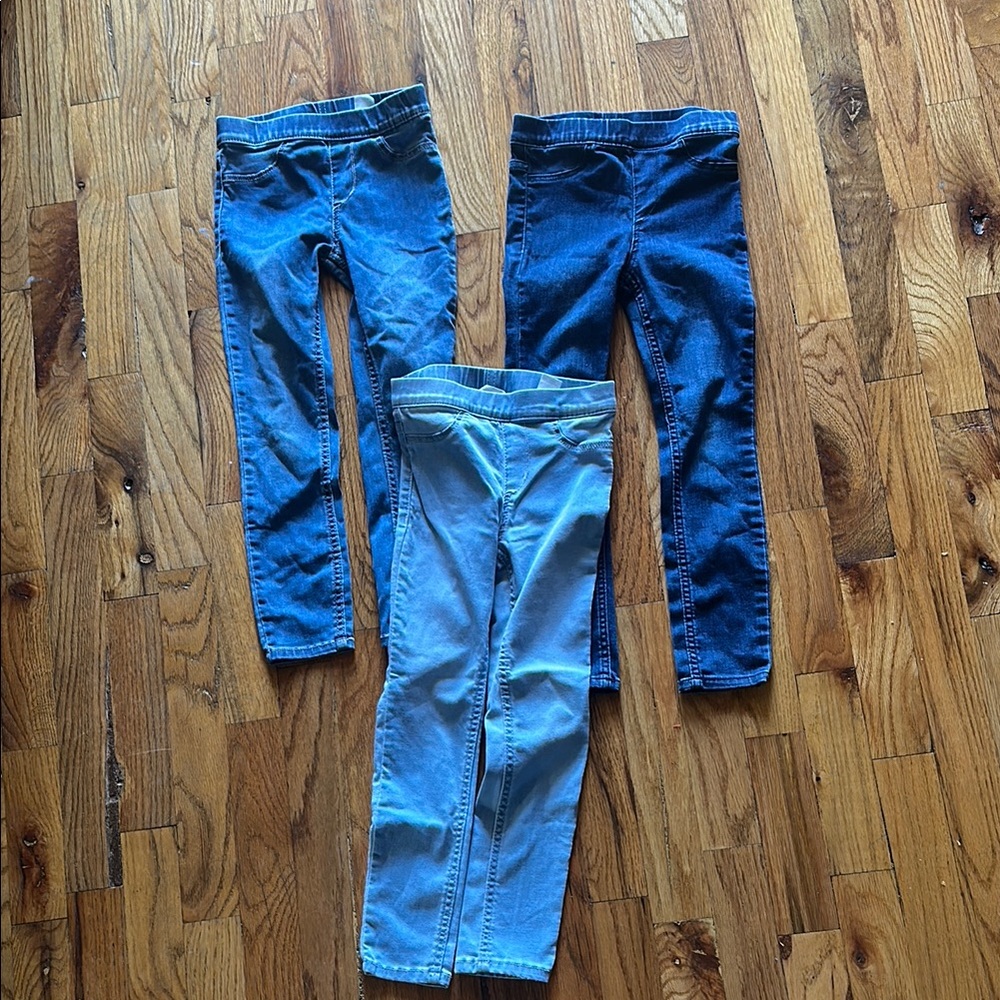Kids Stretch Denim Leggings - Blue Shades